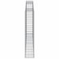 Preview: Gabionen mit Hochbogen 2 Stk. 300x30x160/180cm Verzinktes Eisen
