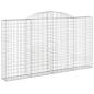 Preview: Gabionen mit Hochbogen 4 Stk. 300x30x160/180cm Verzinktes Eisen