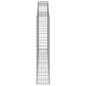 Preview: Gabionen mit Hochbogen 4 Stk. 300x30x160/180cm Verzinktes Eisen