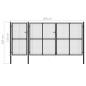 Preview: Gartentor Stahl 400 x 150 cm Anthrazit