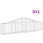 Preview: Gabionen mit Hochbogen 11 Stk. 200x30x40/60 cm Verzinktes Eisen