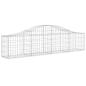 Preview: Gabionen mit Hochbogen 11 Stk. 200x30x40/60 cm Verzinktes Eisen