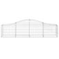 Preview: Gabionen mit Hochbogen 11 Stk. 200x30x40/60 cm Verzinktes Eisen