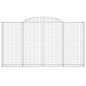 Preview: Gabionen mit Hochbogen 3 Stk. 300x30x160/180cm Verzinktes Eisen