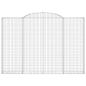 Preview: Gabionen mit Hochbogen 2 Stk. 300x30x200/220cm Verzinktes Eisen