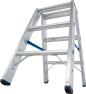 Preview: Krause 124715 Stabilo Professional Stufen-DoppelLeiter, Aluminium 2,25m, 2x3 Stufen