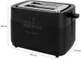Preview: ProfiCook Toaster PC-TA 1244, 2 Scheiben, Sensor Touch-Bedienung, Brötchenaufsatz, schwarz