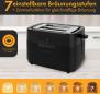 Preview: ProfiCook Toaster PC-TA 1244, 2 Scheiben, Sensor Touch-Bedienung, Brötchenaufsatz, schwarz