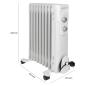 Preview: Clatronic RA 3736 Ölradiator, 3 Leistungsstufen, Integrierter Überhitzungsschutz, weiß