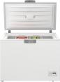 Preview: Beko HSM22340 Stand Gefriertruhe, 110,5 cm breit, 230 L, Schnellgefrieren, LED Beleuchtung, Temperaturalarm bei Störung, 2 Körbe, weiß