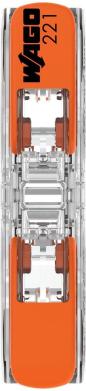 Preview: Wago 221-2411 Durchgangsverbinder mit Hebeln, für alle Leiterarten, max. 4 mm², 2 Leiter, Gehäusefarbe transparent, Deckelfarbe transparent, 4,00 mm², transparent