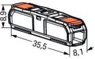 Preview: Wago 221-2411 Durchgangsverbinder mit Hebeln, für alle Leiterarten, max. 4 mm², 2 Leiter, Gehäusefarbe transparent, Deckelfarbe transparent, 4,00 mm², transparent
