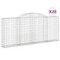 Preview: ARDEBO.de - Gabionen mit Hochbogen 20 Stk 300x30x120/140cm Verzinktes Eisen