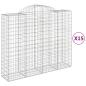 Preview: Gabionen mit Hochbogen 15Stk. 200x50x160/180cm Verzinktes Eisen