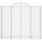 Preview: Gabionen mit Hochbogen 15Stk. 200x50x160/180cm Verzinktes Eisen
