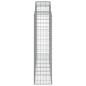 Preview: Gabionen mit Hochbogen 15Stk. 200x50x160/180cm Verzinktes Eisen