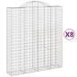 Preview: Gabionen mit Hochbogen 8 Stk. 200x50x220/240cm Verzinktes Eisen