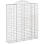 Preview: Gabionen mit Hochbogen 8 Stk. 200x50x220/240cm Verzinktes Eisen