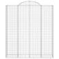 Preview: Gabionen mit Hochbogen 8 Stk. 200x50x220/240cm Verzinktes Eisen