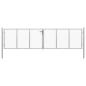Preview: Gartentor Verzinkter Stahl 415 x 175 cm Silbern