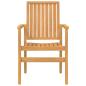 Preview: Gartenstühle 4 Stk. Stapelbar 56,5x57,5x91 cm Massivholz Teak