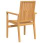 Preview: Stapelbare Gartenstühle 2 Stk. 56,5x57,5x91 cm Massivholz Teak