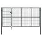 Preview: ARDEBO.de - Gartentor mit Pfosten Stahl 350×120 cm Anthrazit