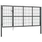 Preview: Gartentor mit Pfosten Stahl 350×120 cm Anthrazit