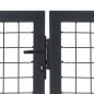 Preview: Gartentor mit Pfosten Stahl 350×120 cm Anthrazit