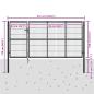 Preview: Gartentor mit Pfosten Stahl 350×120 cm Anthrazit