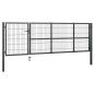 Preview: Gartentor mit Pfosten Stahl 350x100 cm Anthrazit