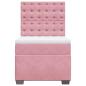 Preview: Boxspringbett mit Matratze Rosa 80x200 cm Samt