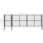 Preview: Gartentor Stahl 500×150 cm Anthrazit