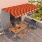 Preview: ARDEBO.de - Markise Automatisch Einziehbar 600x350 cm Orange und Braun