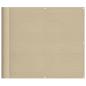 Preview: Balkon-Sichtschutz Beige 90x1000 cm 100 % Polyester-Oxford