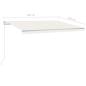 Preview: Markise Automatisch Einziehbar mit Pfosten 4x3,5 m Creme