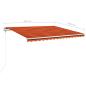 Preview: Markise Automatisch Einziehbar 400x350 cm Orange und Braun