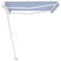 Preview: Standmarkise Automatisch 450x300 cm Blau/Weiß