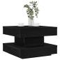 Preview: ARDEBO.de - Couchtisch 360-Grad Drehbar Schwarz 50x50x34,5 cm
