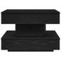 Preview: Couchtisch 360-Grad Drehbar Schwarz 50x50x34,5 cm
