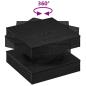 Preview: Couchtisch 360-Grad Drehbar Schwarz 50x50x34,5 cm