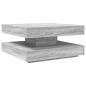 Preview: Couchtisch 360-Grad Drehbar Grau Sonoma 70x70x34,5 cm