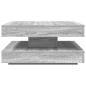 Preview: Couchtisch 360-Grad Drehbar Grau Sonoma 70x70x34,5 cm