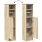 Preview: Badezimmerschrank mit Rollenhalter Sonoma-Eiche 20,5x22x90 cm