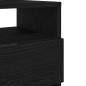 Preview: Nachttisch mit 2 Schubladen Schwarz 40x33x60 cm