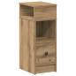 Preview: ARDEBO.de - Nachttisch mit Schublade Artisan-Eiche 25x31x66 cm