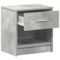 Preview: Nachttische 2 Stk. mit Schublade Betongrau 39x28x41 cm