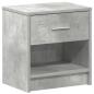 Preview: Nachttische 2 Stk. mit Schublade Betongrau 39x28x41 cm