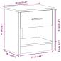 Preview: Nachttische 2 Stk. mit Schublade Sonoma-Eiche 39x28x41 cm