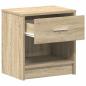 Preview: Nachttische 2 Stk. mit Schublade Sonoma-Eiche 39x28x41 cm